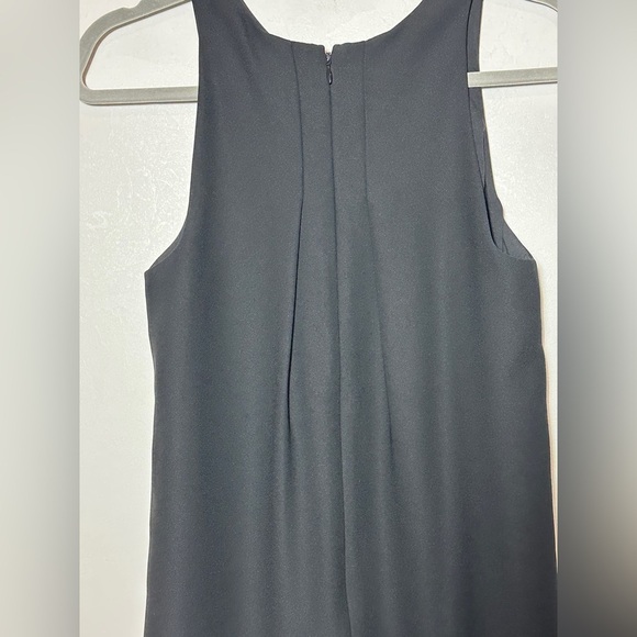 Banana Republic Black Sleeveless Fringe Hem Sheath Dress - Size 2 Festive - Picture 4 of 5
